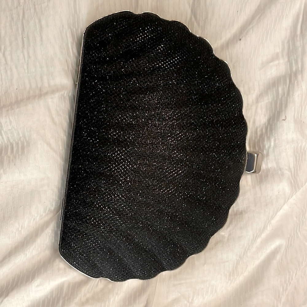 Black sparkly clutch